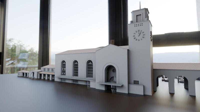 Los Angeles Union Station at N Scale