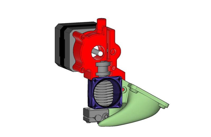 E3D v6 40mm Fan Duct and Extruder for NEMA-17 Motor