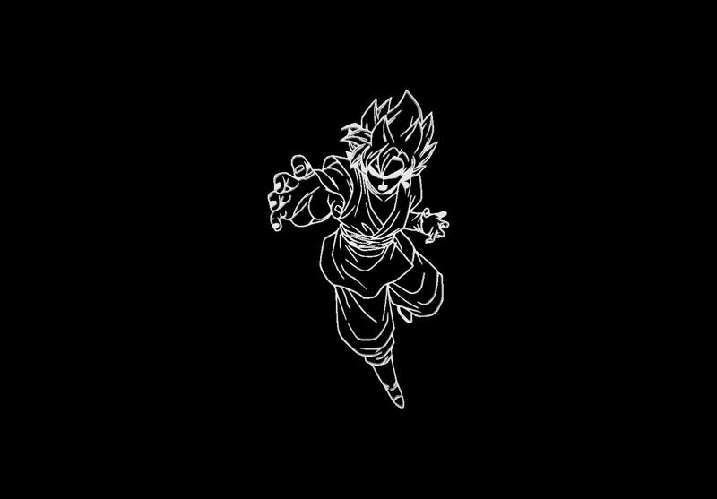 Black goku wall art