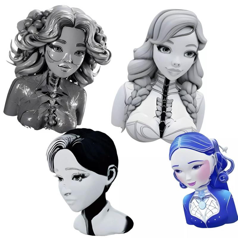 Cyber-Elegance Bust Collection