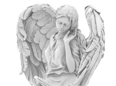 Cute angel girl statue