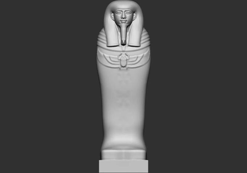 Egyptian Pharaoh Sarcophagus low poly stl 3d printable model