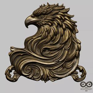 Eagle Head Relief No1 STL file for 3d Printing or CNC