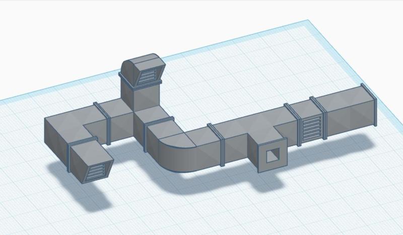 Exhaust ducting 1/64 scale Group