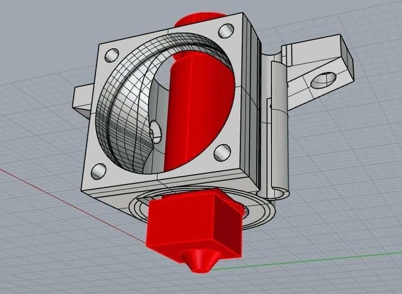 J-head cooling shield for 30mm fan