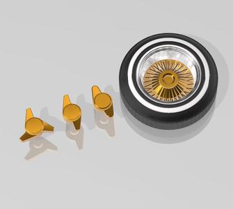 1/25 13" Lowrider spoke wire wheel