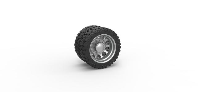 Diecast Rear semi wheel for pickup Version 25 Scale 1:25