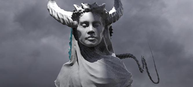 Dark Ages Drapery Lady Bust