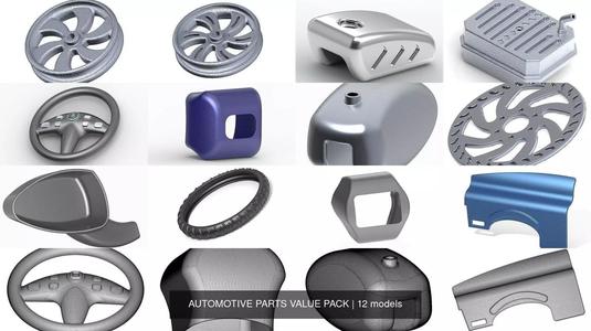 AUTOMOTIVE PARTS VALUE PACK 3D Model Collection