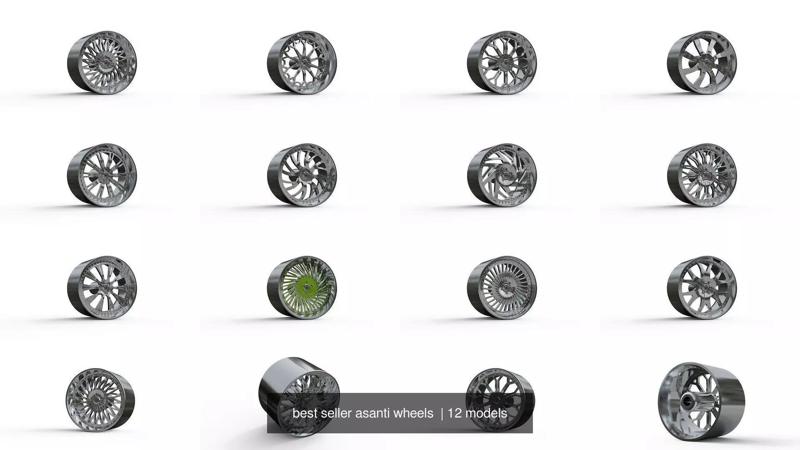best seller asanti wheels  3D Model Collection