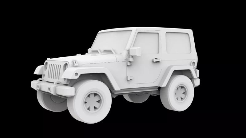 Jeep Wrangler 3D Printable Model