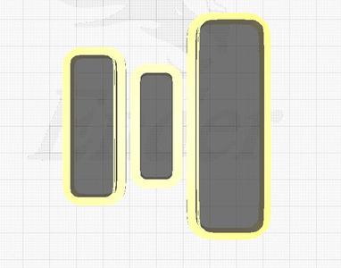 Set of 8 Rectangle Huggie, Hoop, Barrette Hairclip,  or Keyring Cutters for Polymer Clay - Sharp Cutting Edges!