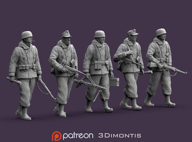 German paratroopers 3D print model