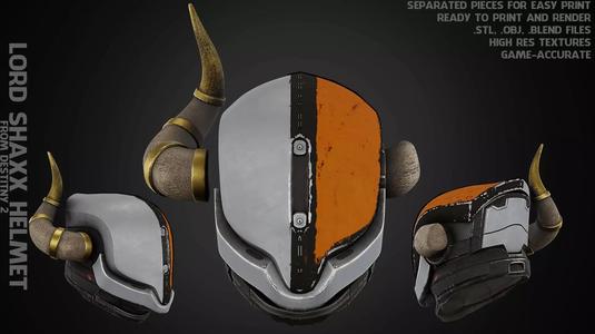 Destiny 2 Lord Shaxx Helmet for Cosplay