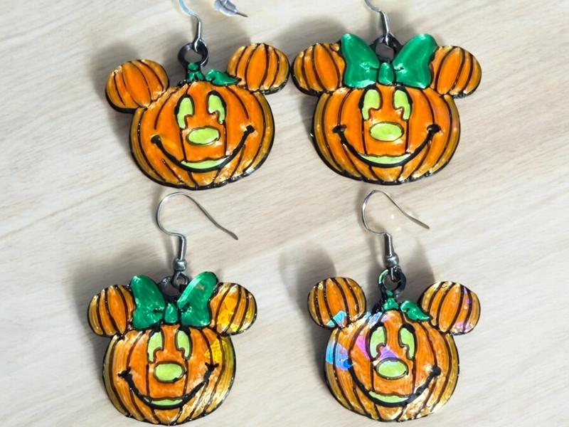 Mickey and Minnie Pumpkin Earrings