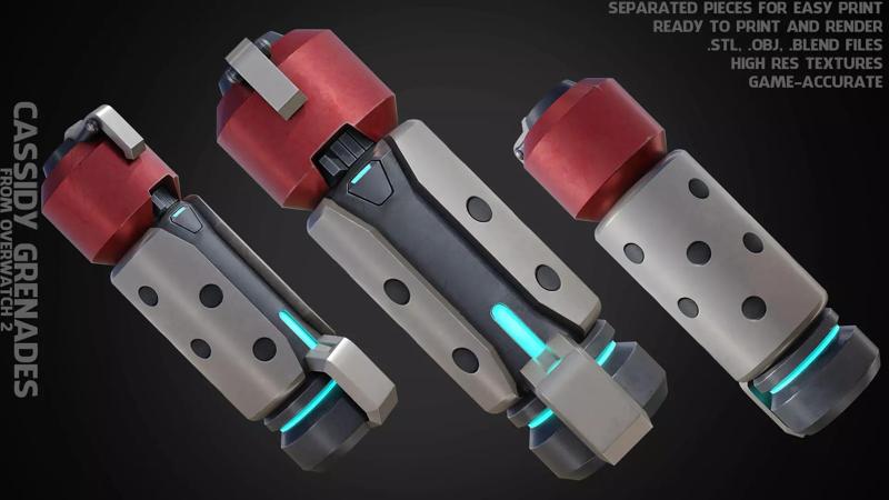 Overwatch 2 Cassidy Grenades for Cosplay