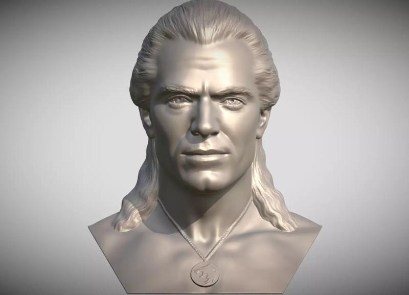 Geralt of Rivia The Witcher Cavill bust