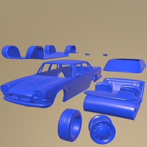 Maserati Quattroporte 1966 PRINTABLE CAR IN SEPARATE PARTS