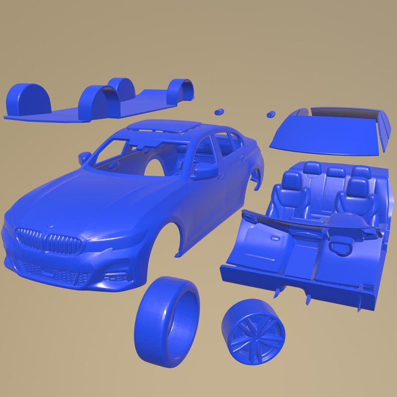 BMW 3-series M-Package 2019 PRINTABLE CAR IN SEPARATE PARTS