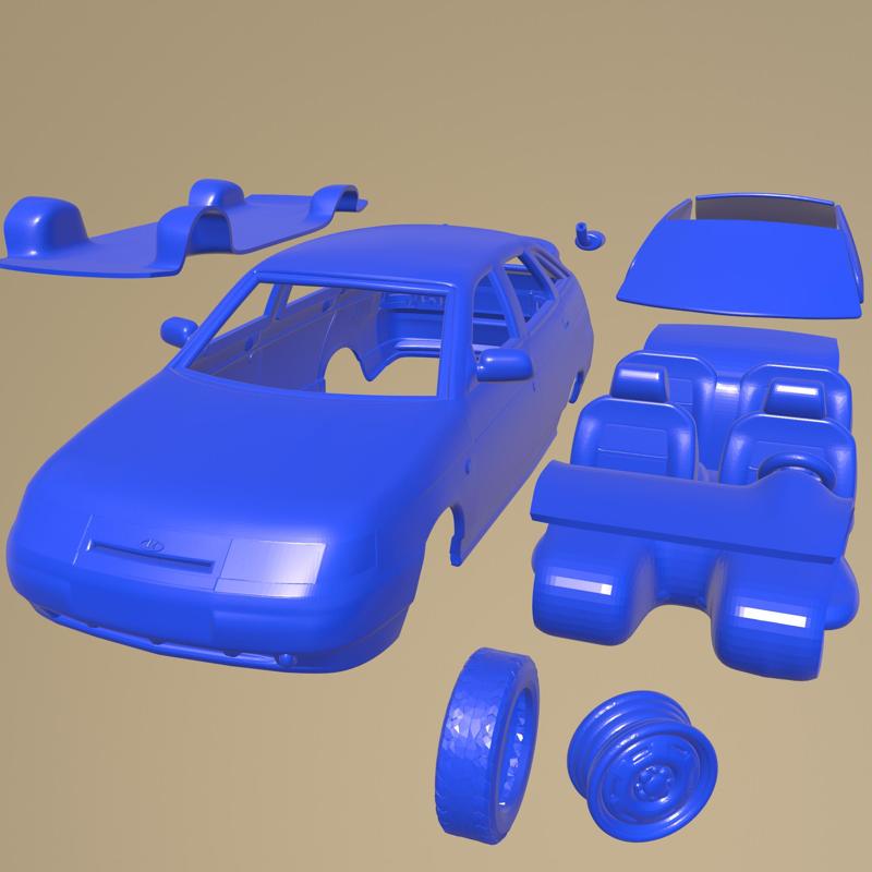 VAZ Lada 2112 hatchback 1995 PRINTABLE CAR IN SEPARATE PARTS