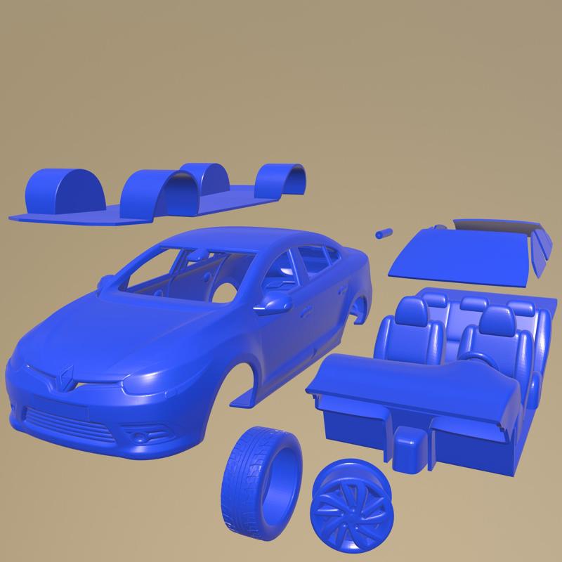 Renault Fluence 2013 PRINTABLE CAR IN SEPARATE PARTS