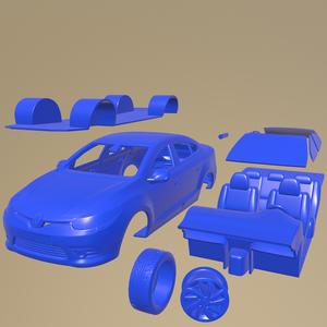 Renault Fluence 2013 PRINTABLE CAR IN SEPARATE PARTS