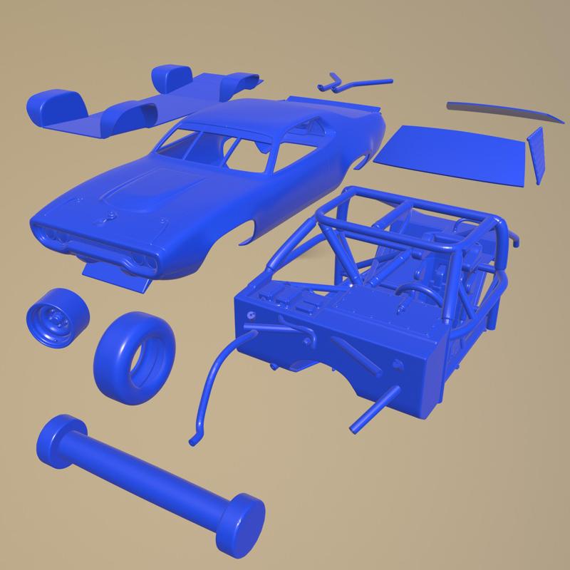 Plymouth Roadrunner NASCAR Richard Petty 1971 PRINTABLE CAR IN SERPARATE PARTS