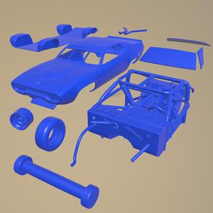Plymouth Roadrunner NASCAR Richard Petty 1971 PRINTABLE CAR IN SERPARATE PARTS