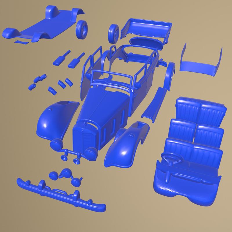 Mercedes Benz 770K 1936 printable car in separate parts