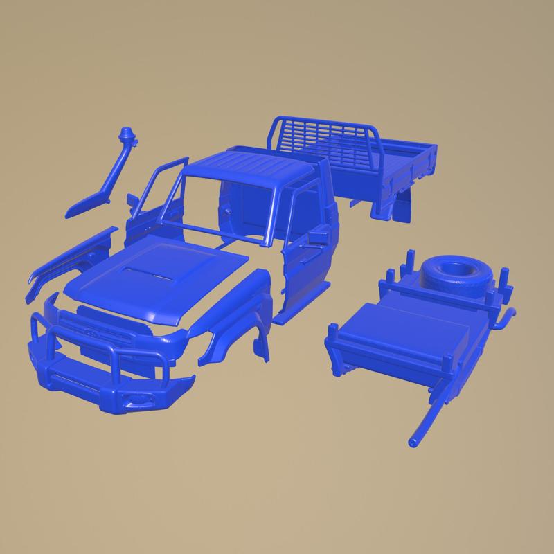 TOYOTA LAND CRUISER J70 PICKUP GXL 2008 PRINTABLE CAR BODY