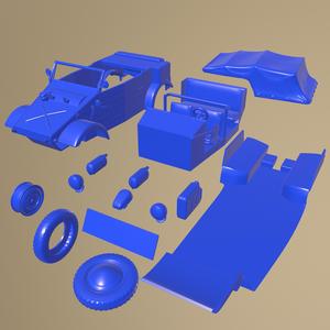 VOLKSWAGEN KUBELWAGEN 1945 PRINTABLE CAR IN SEPARATE PARTS