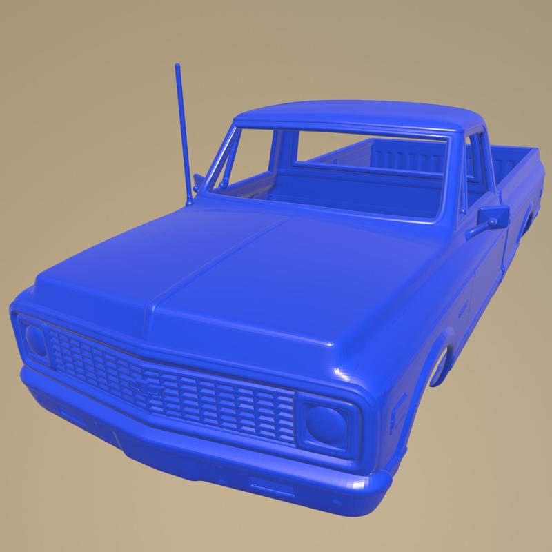 chevrolet c10  cheyenne  pickup 1971 Printable Body