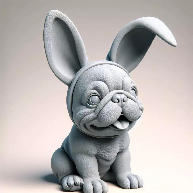 French Bulldog Puppy with Bunny Ears