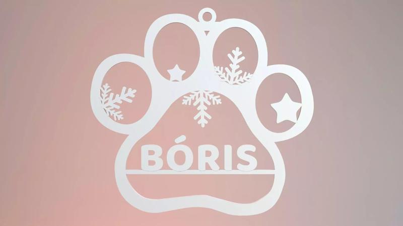 Pet Christmas Ornament Boris 3D print
