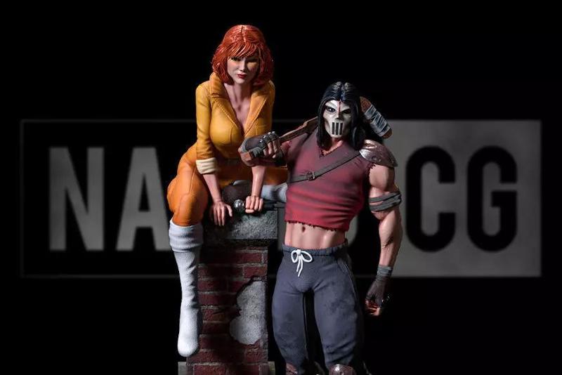 Fan art - TMNT Casey Jones and April Oneil - Statue