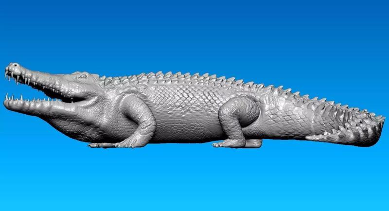 Crocodile - aniamal - statue - 3D print