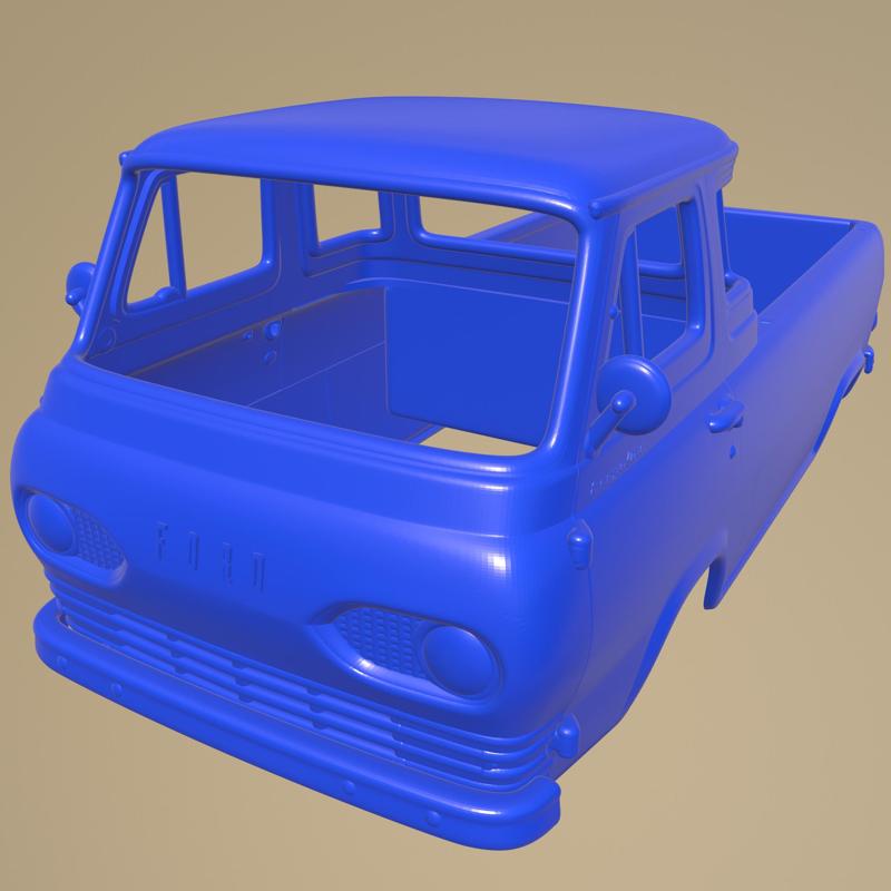 FORD E SERIES ECONOLINE PICKUP 1963 PRINTABLE BODY