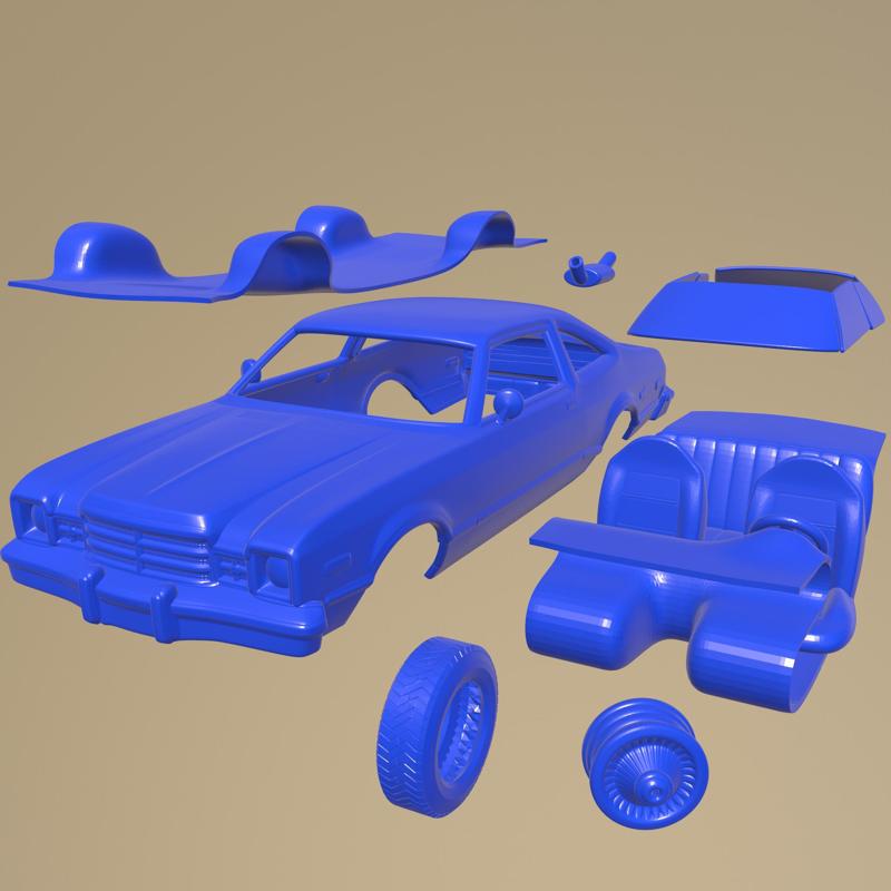 Plymouth Volare coupe 1977 PRINTABLE CAR IN SEPARATE PARTS