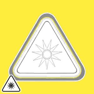 Warning sign cookie cutters - optical radiation