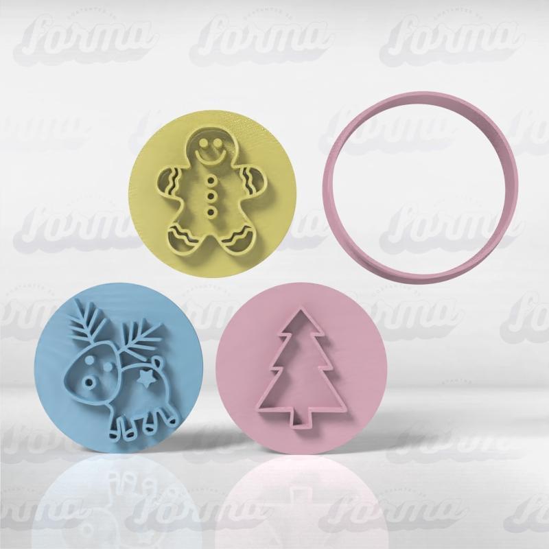 Cookie Cutter Christmas Stamp Set x 3u