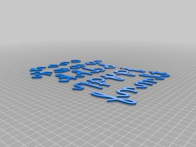Extruded alphabet for kids