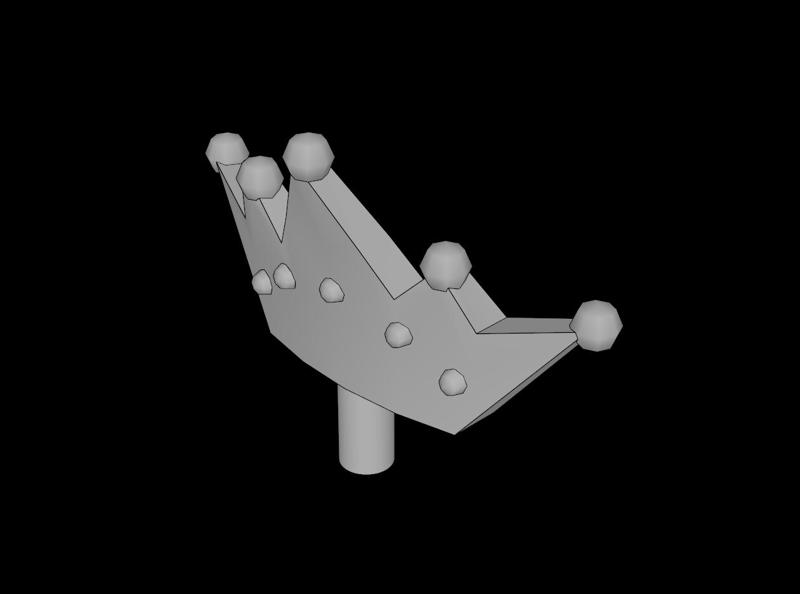 Lego Compatible (33322.dat) Minifig Crown Tiara