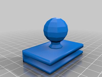 3-4mm clip-on-top knob for glass panels