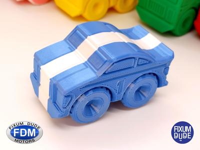 Fixum Dude Motors Print in Place Racecar