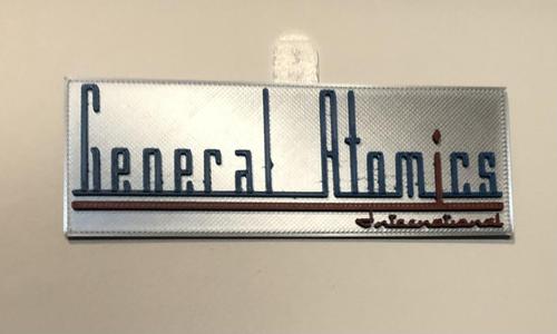 General Atomics Logo plate - MMU