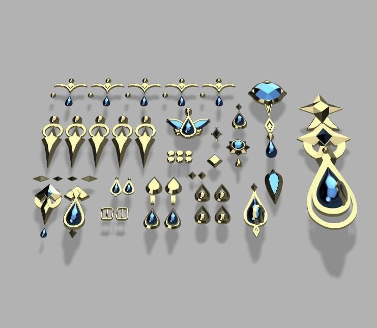 FURINA ALL ACCESSORIES - GENSHIN IMPACT