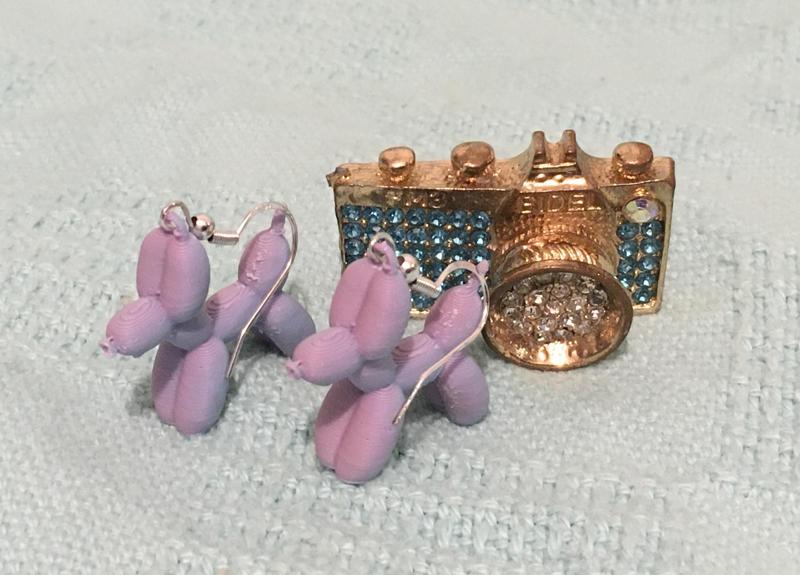 balloon dog earrings