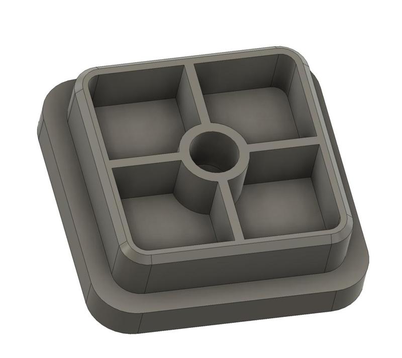 SQUARE TUBING STOPPER 40x240x3mm - BOUCHON TUBE CARRE 40x40x3 mm