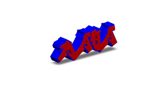 Maya personalized graffiti name tag