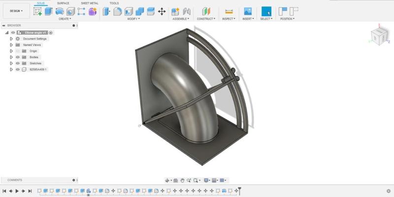 Elbow angle drawer / Traceur d'angle sur coude